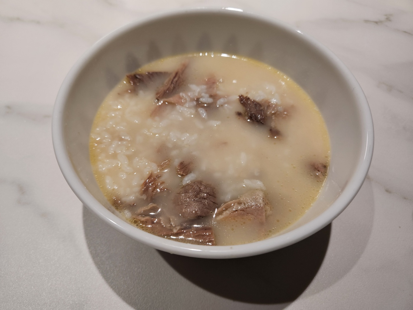 신선설농탕에 밥 말았어요