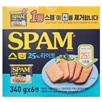 SPAM 스팸 라이트 340G X 6