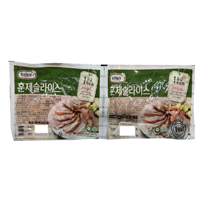 느린농장 무항생제 훈제 슬라이스 500GX2 원산지:국내산
