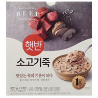 햇반 듬뿍 소고기죽 420G X 5
