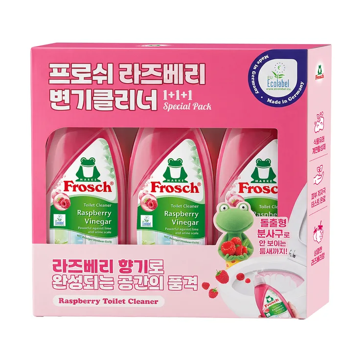 프로쉬 변기클리너 750MLX3 라즈베리