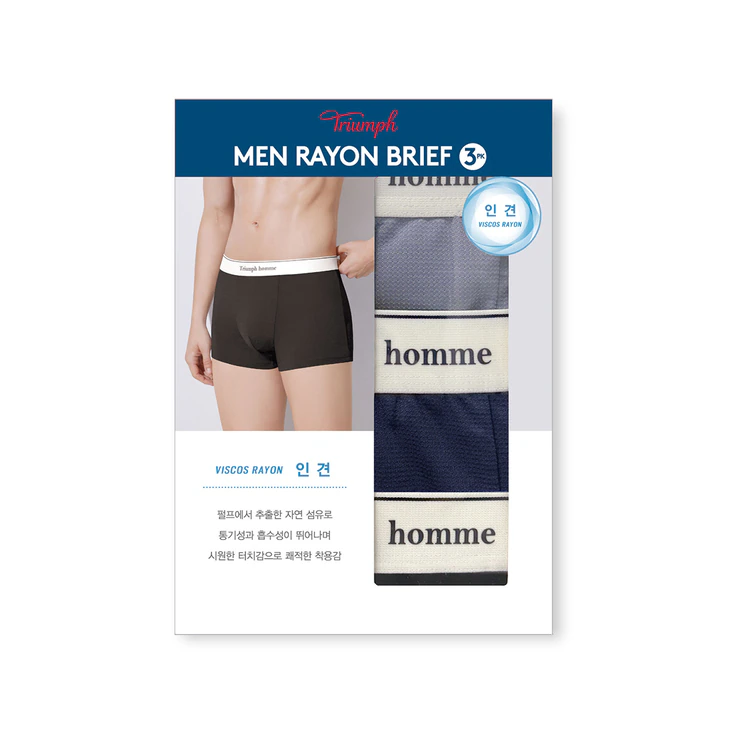 TRIUMPH 인견메쉬브리프3매 M-XXL ASIAN SIZE